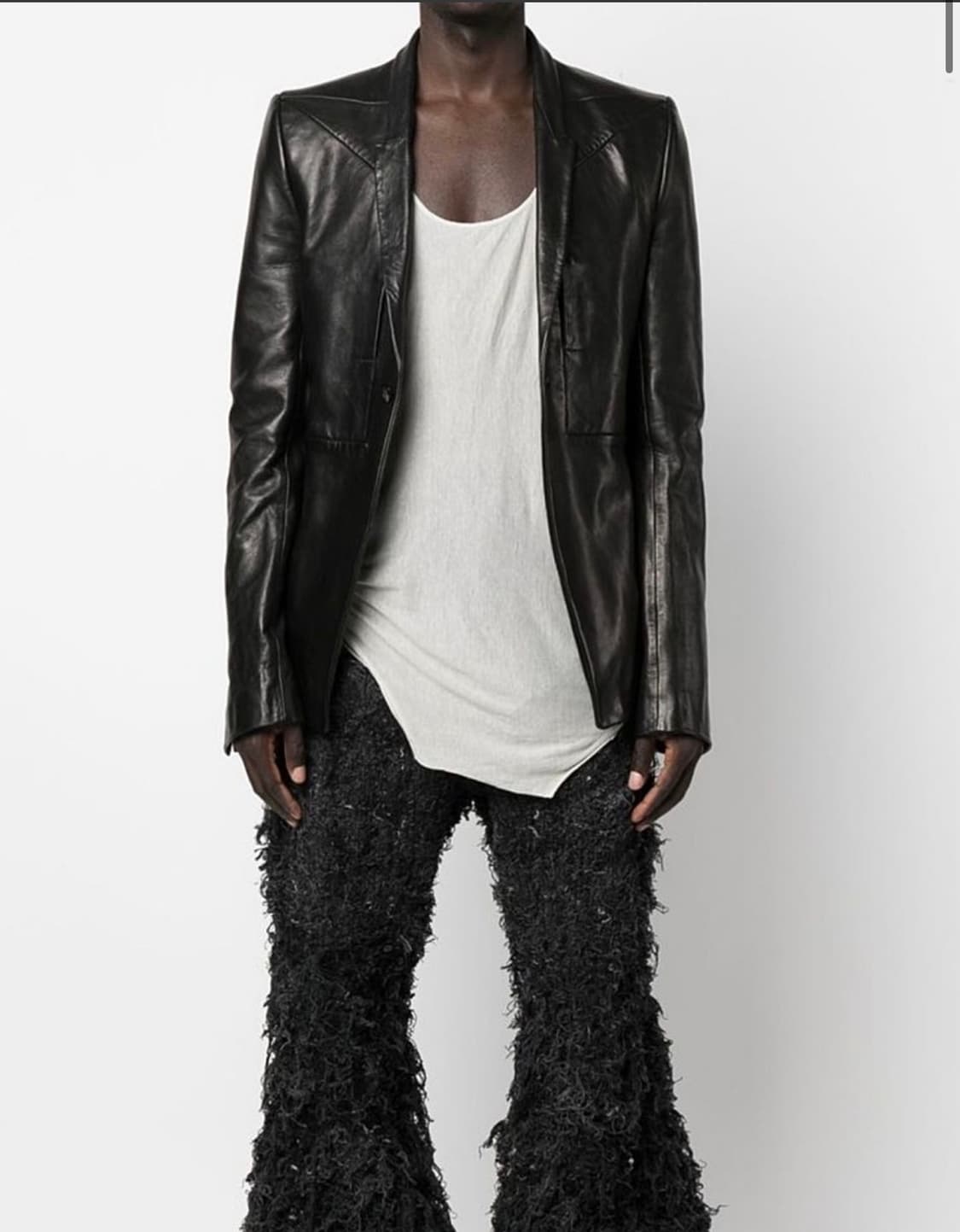 릭오웬스 레더 블레이저 구매합니다 상품이미지1