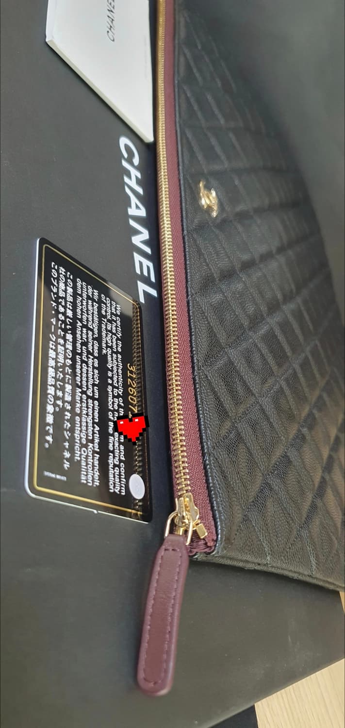 샤넬 캐비어 클러치/클러치백 라지 샴골 새상품급 정품(감정O) 상품이미지4