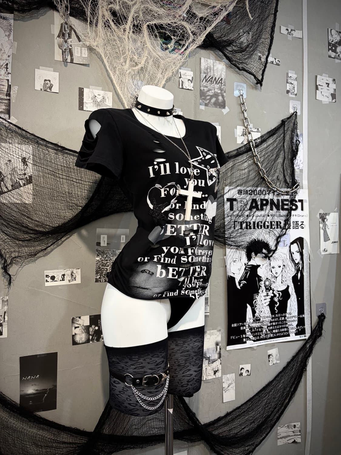 00's lettering damage spangles sleeve 상품이미지5