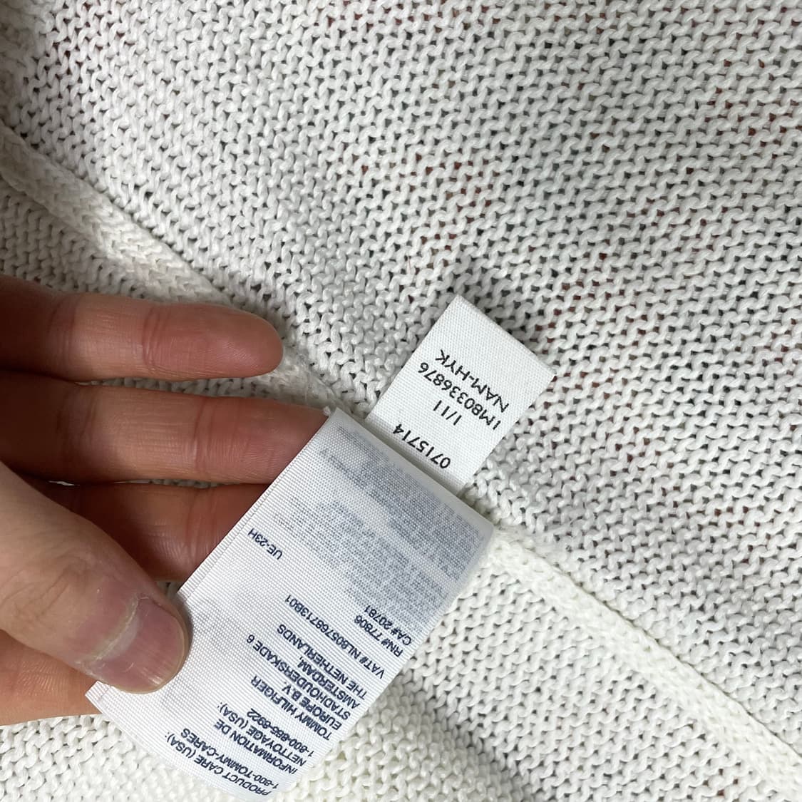 타미힐피거 화이트 니트 메쉬 가디건 여성S 상품이미지6
