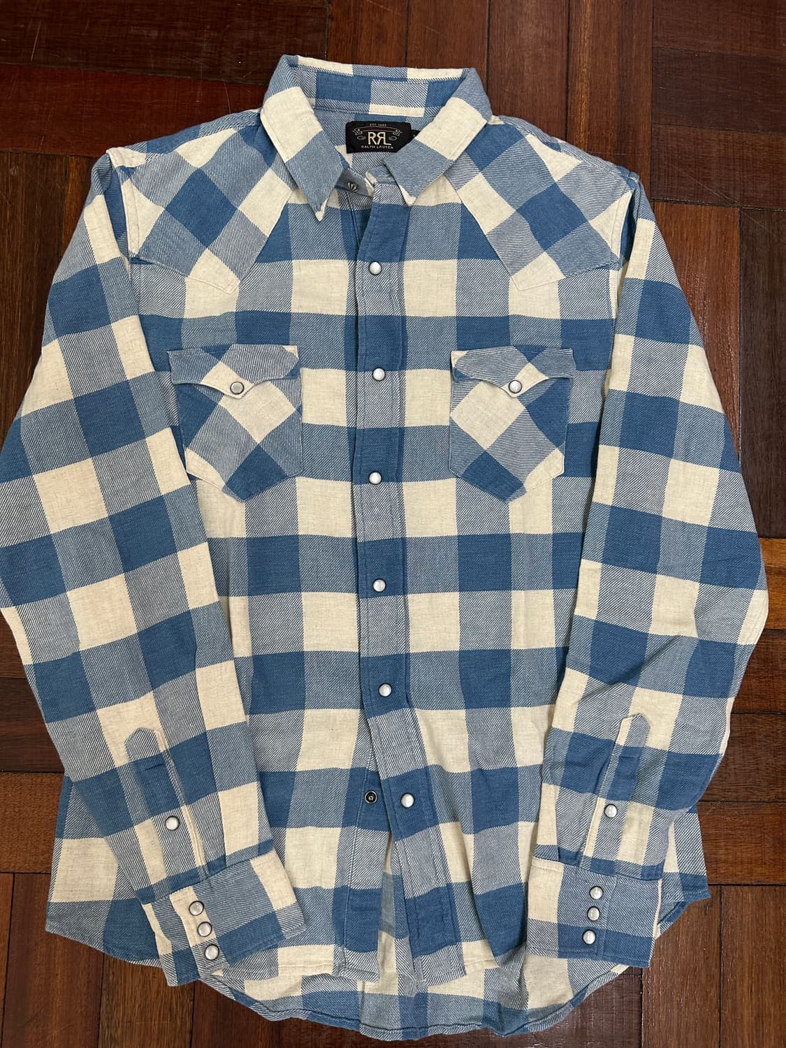 rrl 플래드 트윌 웨스턴 셔츠 L 상품이미지1