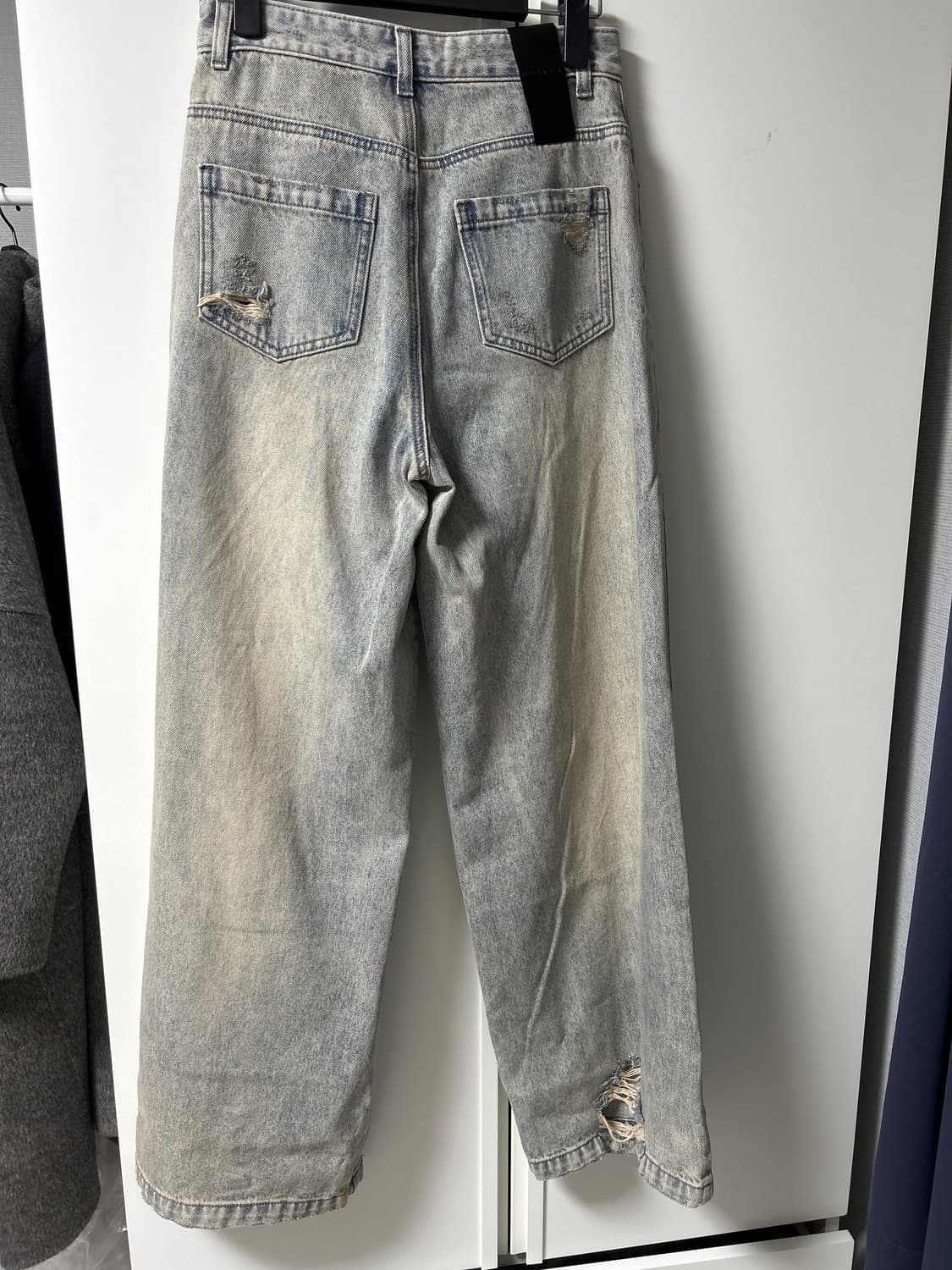 노이어포우먼 더티워싱 와이드 데님 팬츠 36 상품이미지4