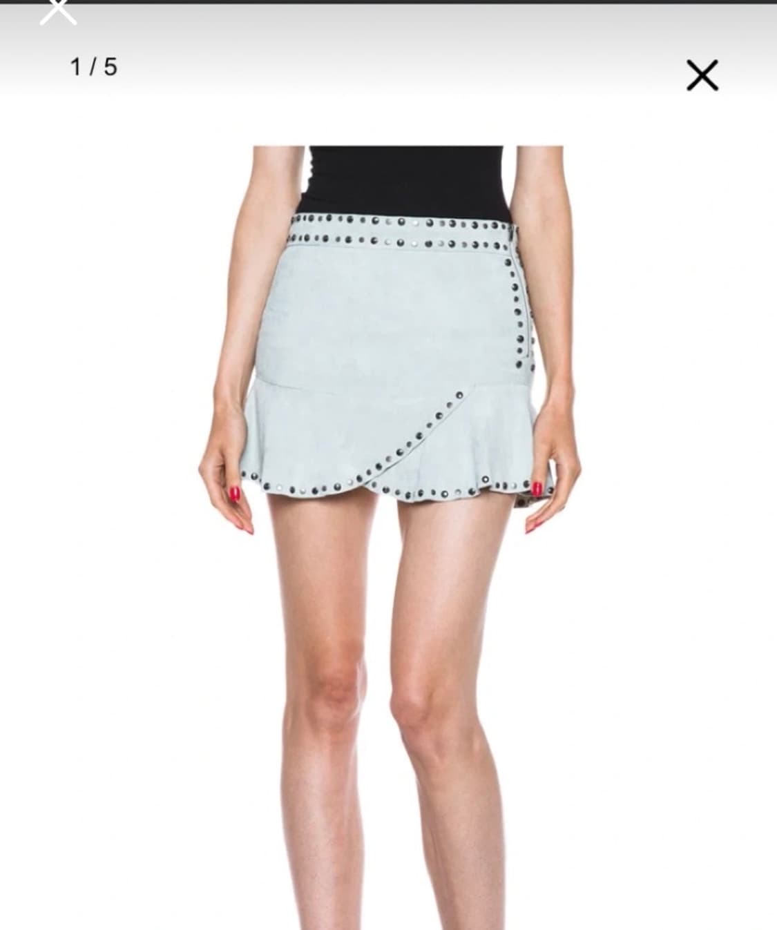 이자벨마랑 양가죽 스웨이드 이네스 스터드 미니 스커트 상품이미지4