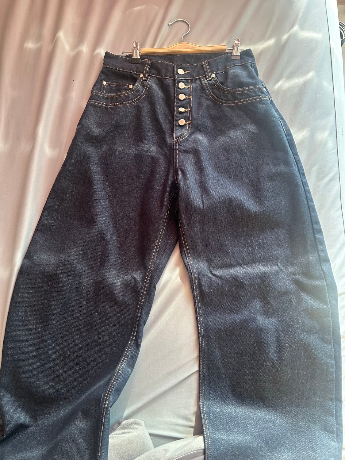 테이크이지 핀터레스트 감성 커브드핏 데님 상품이미지3