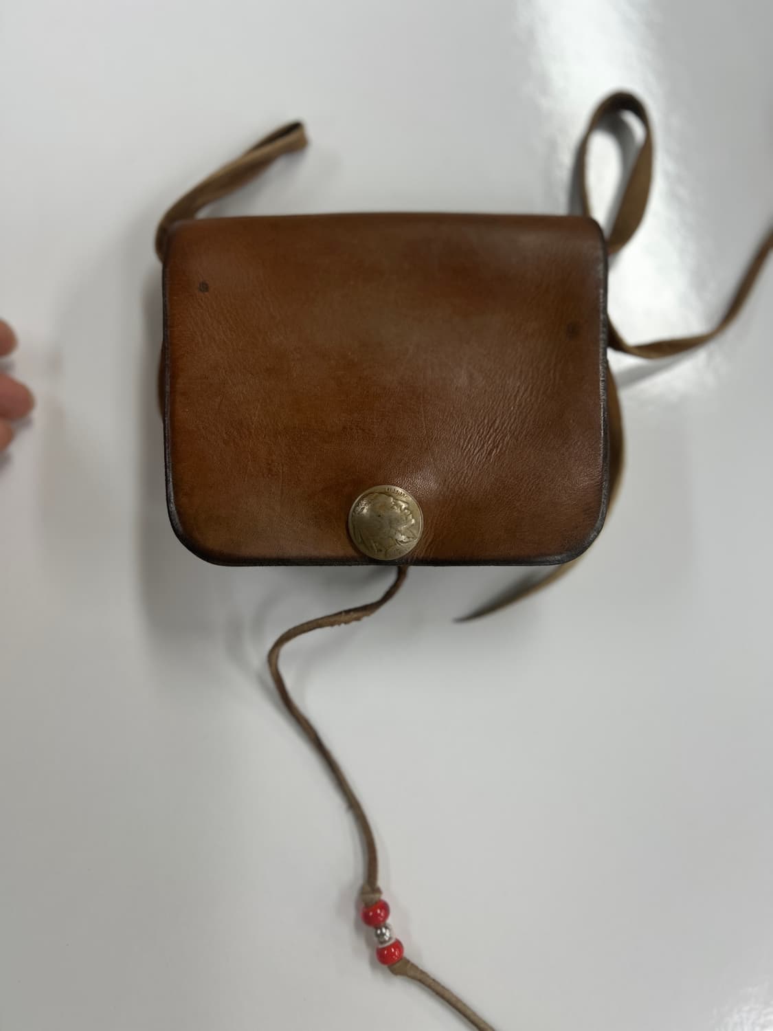 goros 고로스 새들레더 콘초 웨이스트 메디슨백 상품이미지1