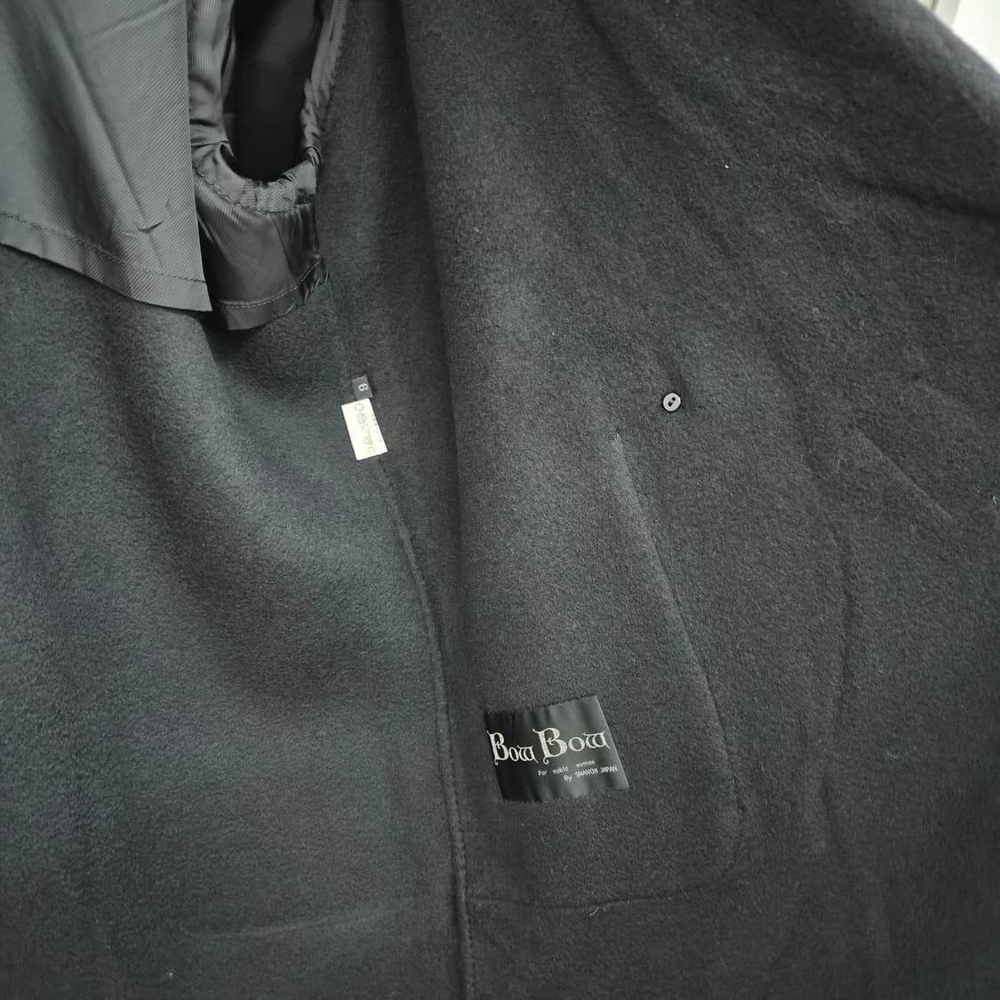 캐시미어 100% 블랙 기본 코트 남여공용 M 상품이미지4