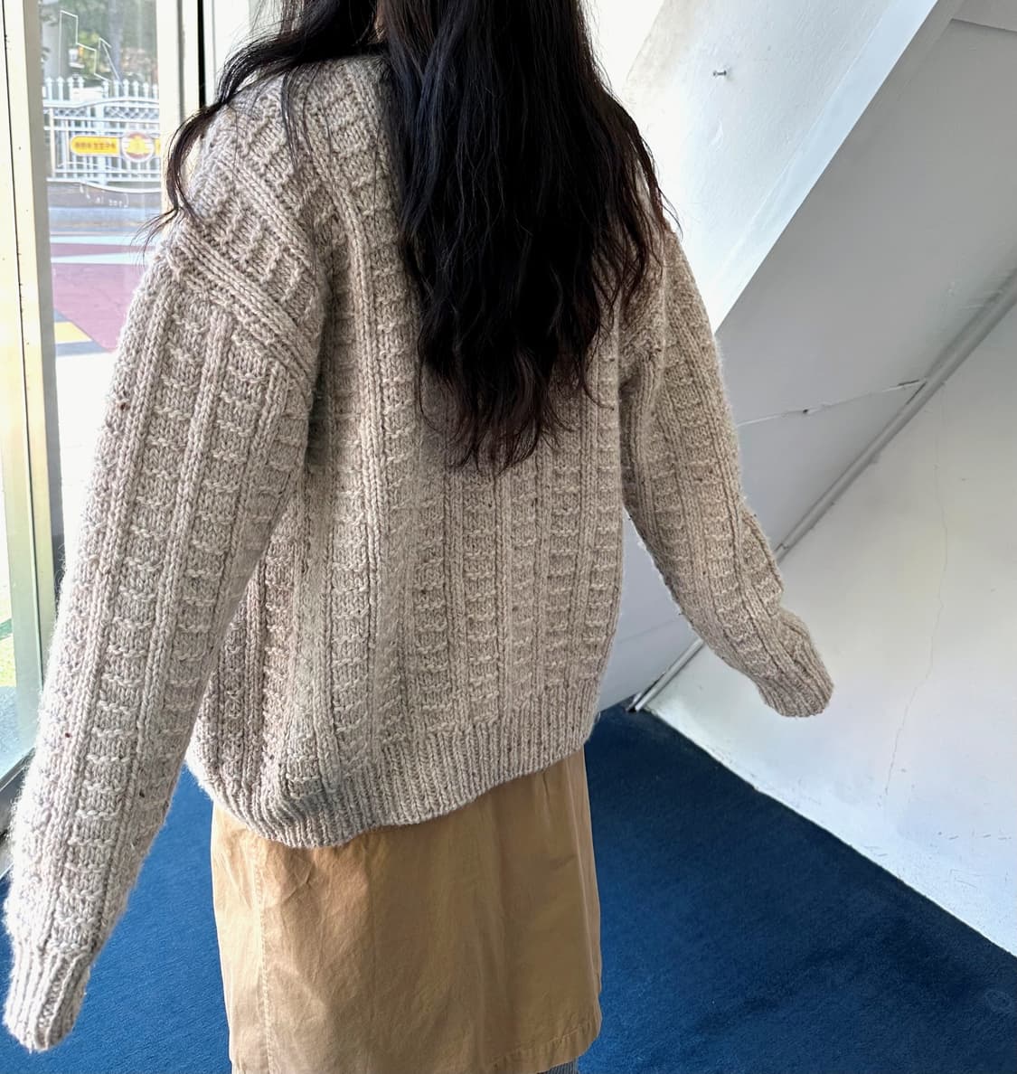 Low gauge pattern heavy knit cardigan 상품이미지10