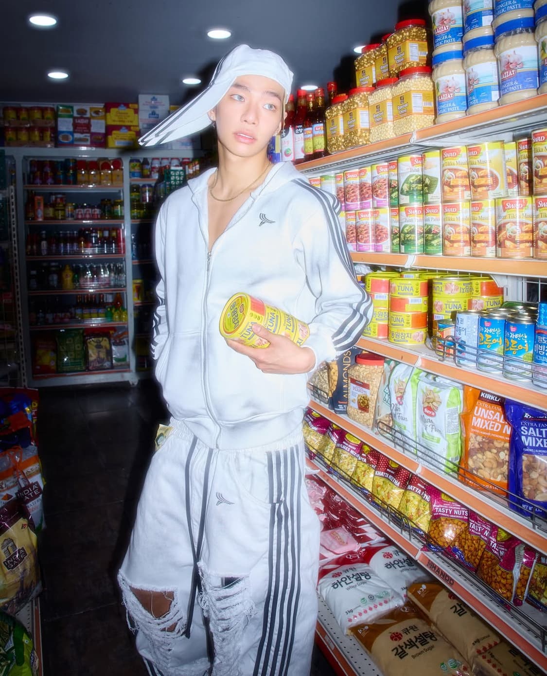 Yori sport Dirty Wash 5-Stripe Logo zip 상품이미지2