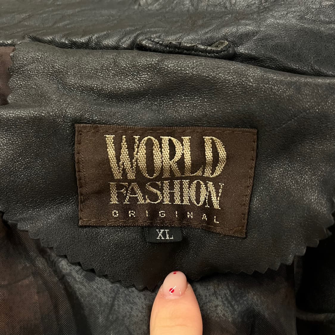 [정품/XL] 월드패션 빈티지 블랙 봄버 가죽 자켓 b18 상품이미지6