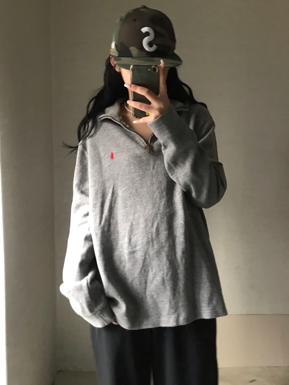 폴로 그레이 반집업 상품이미지2