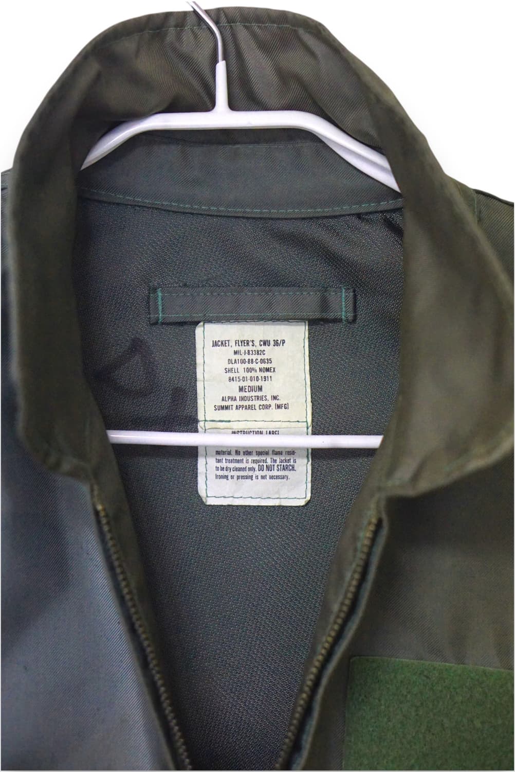 USAF CWU-36/P FLIGHT JACKET 미공군(88년산)미군 상품이미지5