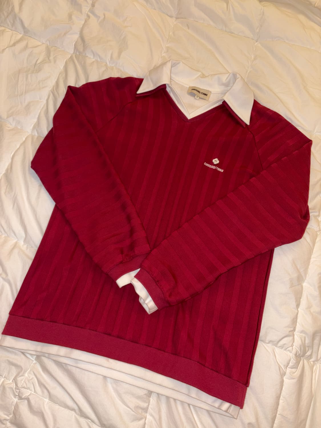 슈슈통 스웻셔츠 레드 상품이미지1