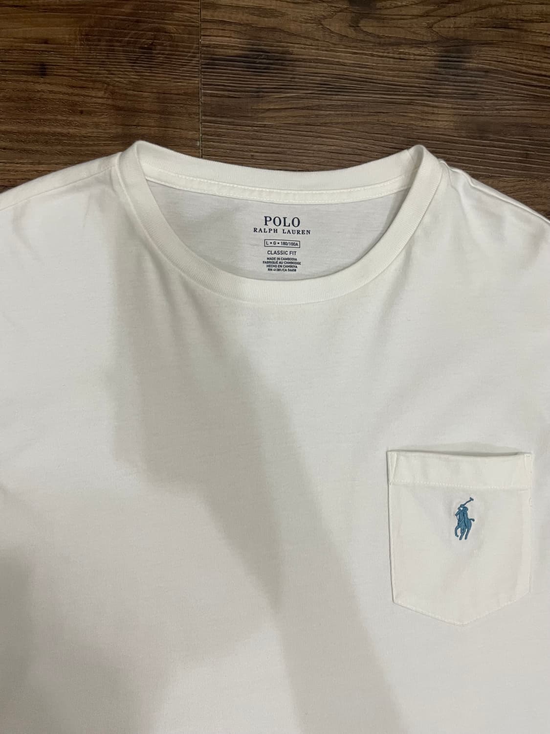 폴로 랄프로렌 클래식핏 화이트 포켓 롱슬리브 긴팔 상품이미지2