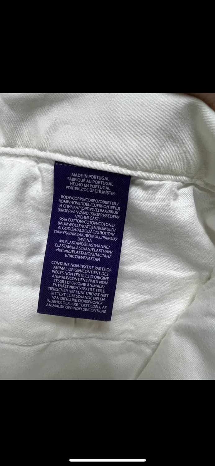 랄프로렌 퍼플라벨 핸드테일러드 화이트 반바지 34사이즈 상품이미지3