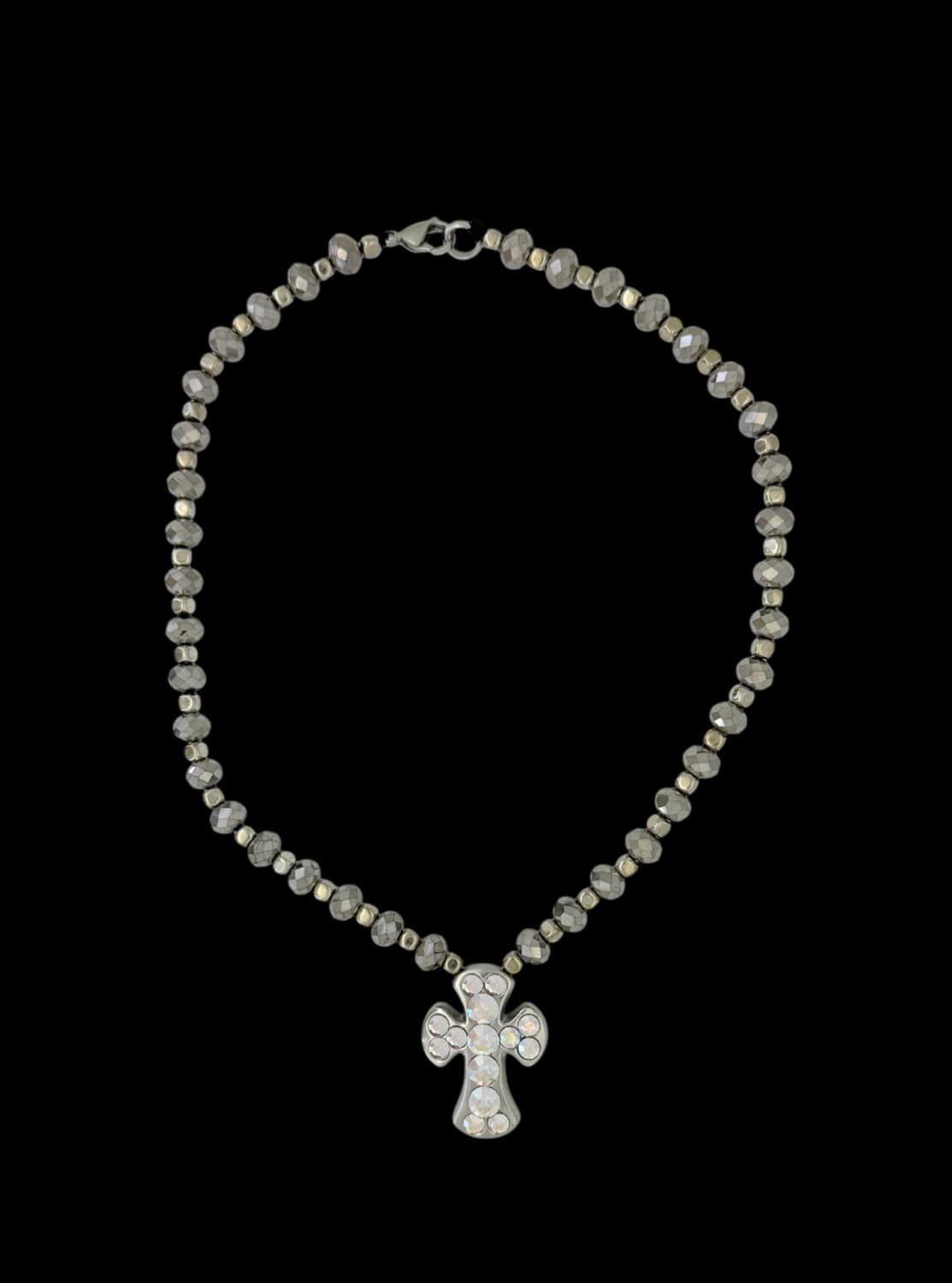 (18inch) b.b.simon 비비시몬 스와로브스키 목걸이 실버 상품이미지6