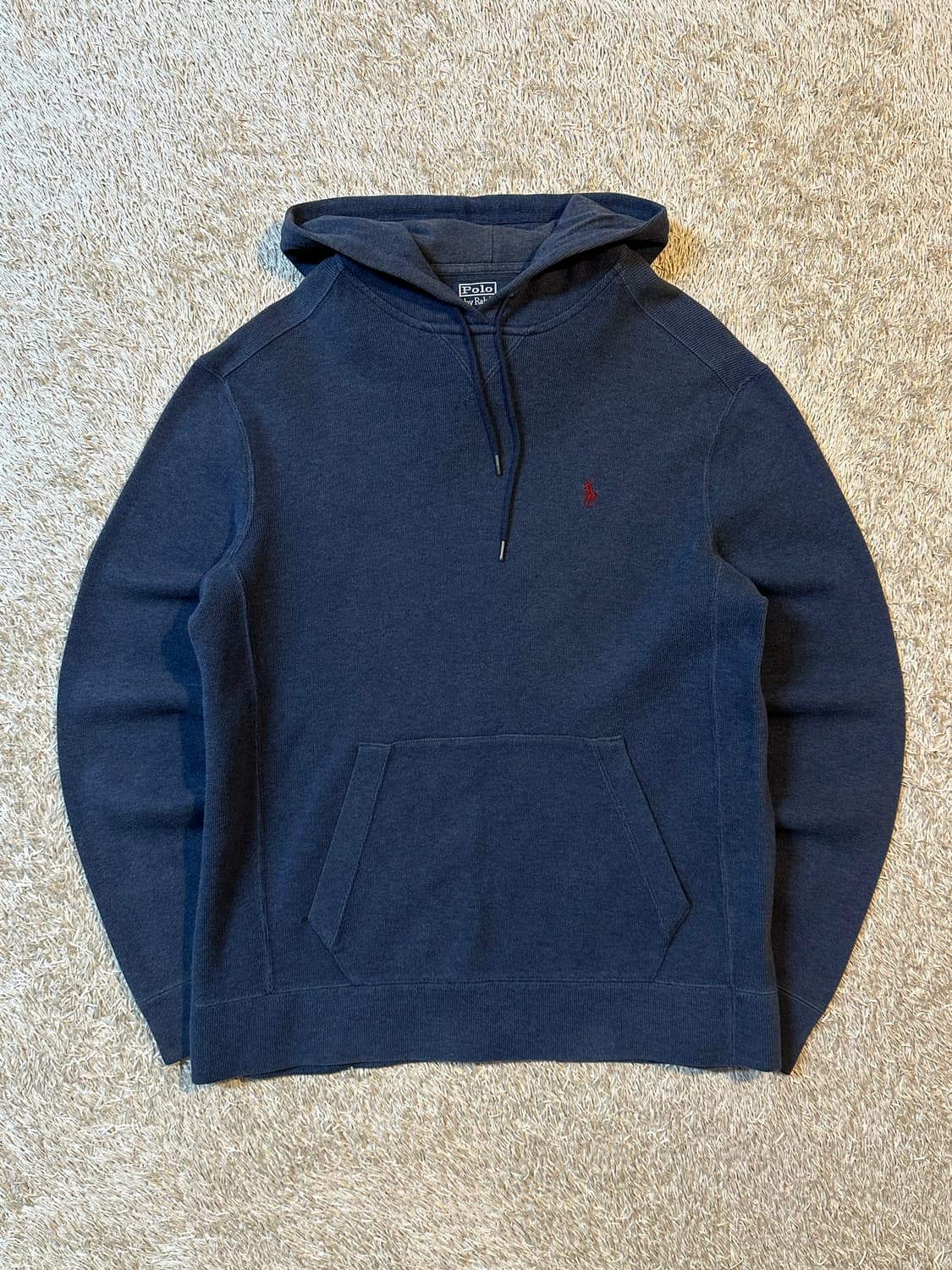 폴로 랄프로렌 POLO 버건디포니 니트 후드티 블루 상품이미지1