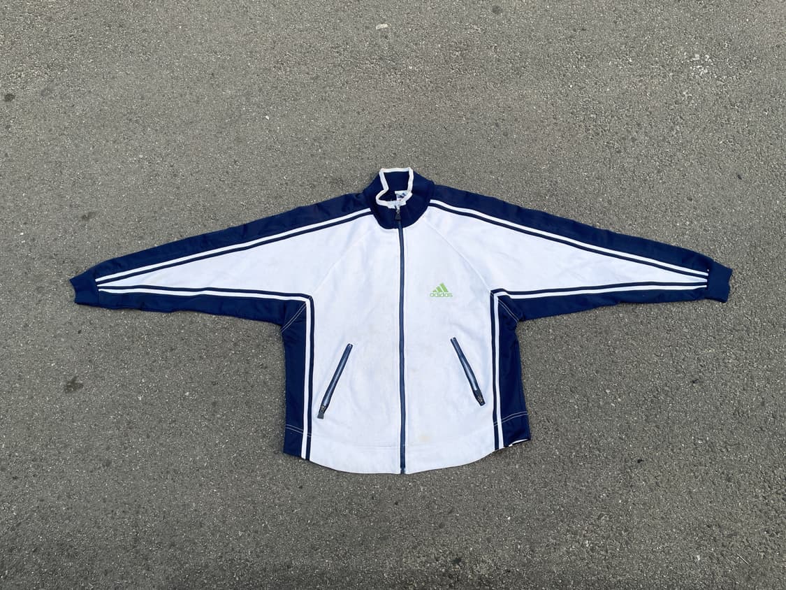 90s 아디다스 배색 올드스쿨 오버핏 빅로고 져지 트랙탑 XL 상품이미지4