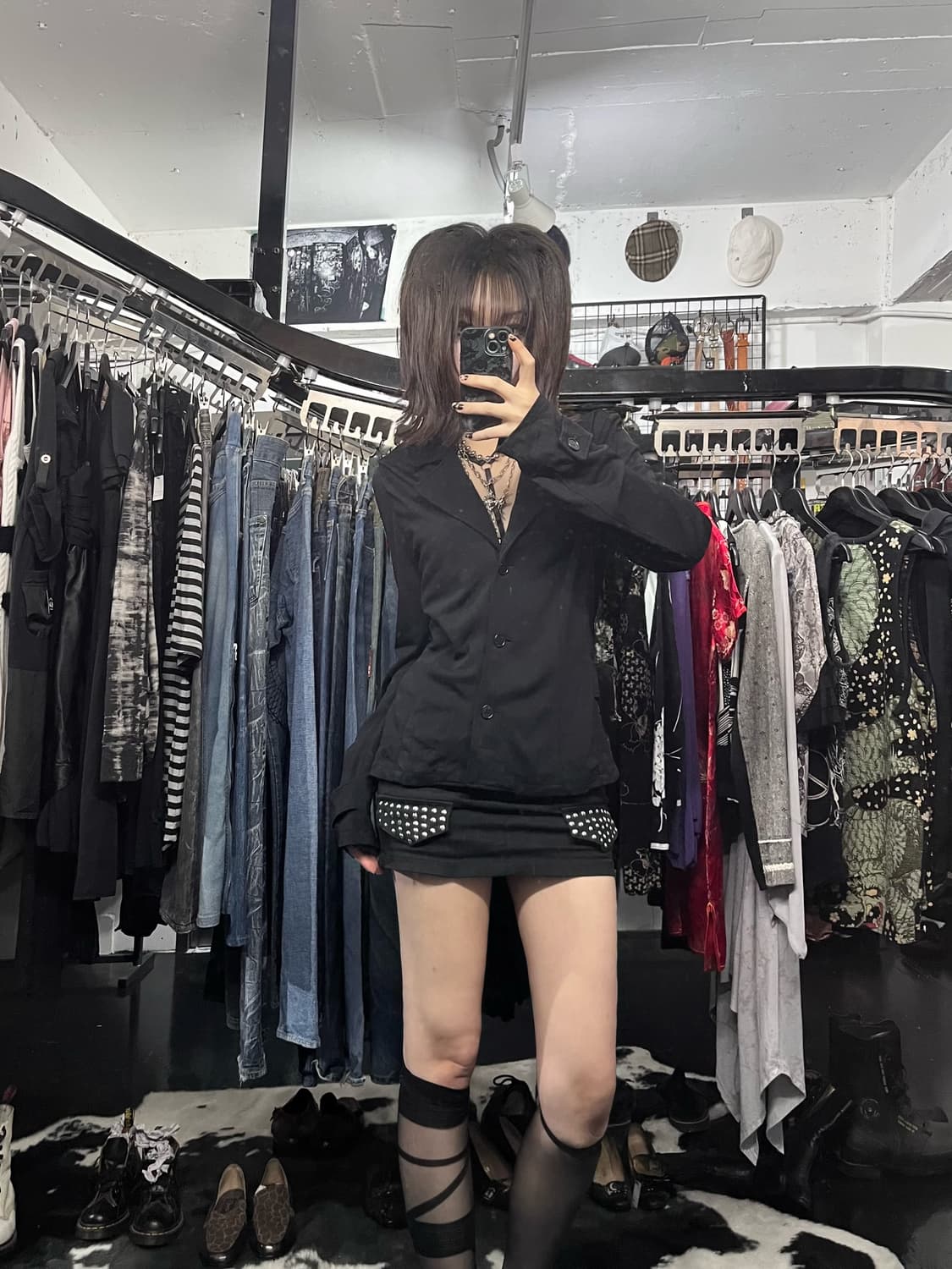 블랙 슬림핏 버튼 자켓 상품이미지1