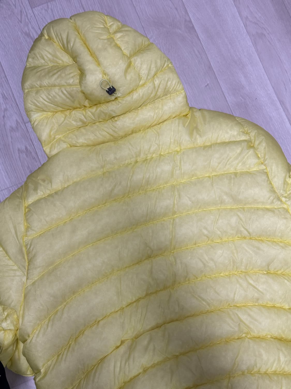 썬러브 SUNLOVE 후드 플라이 라이트 다운 자켓 옐로우 / L사이즈 상품이미지5