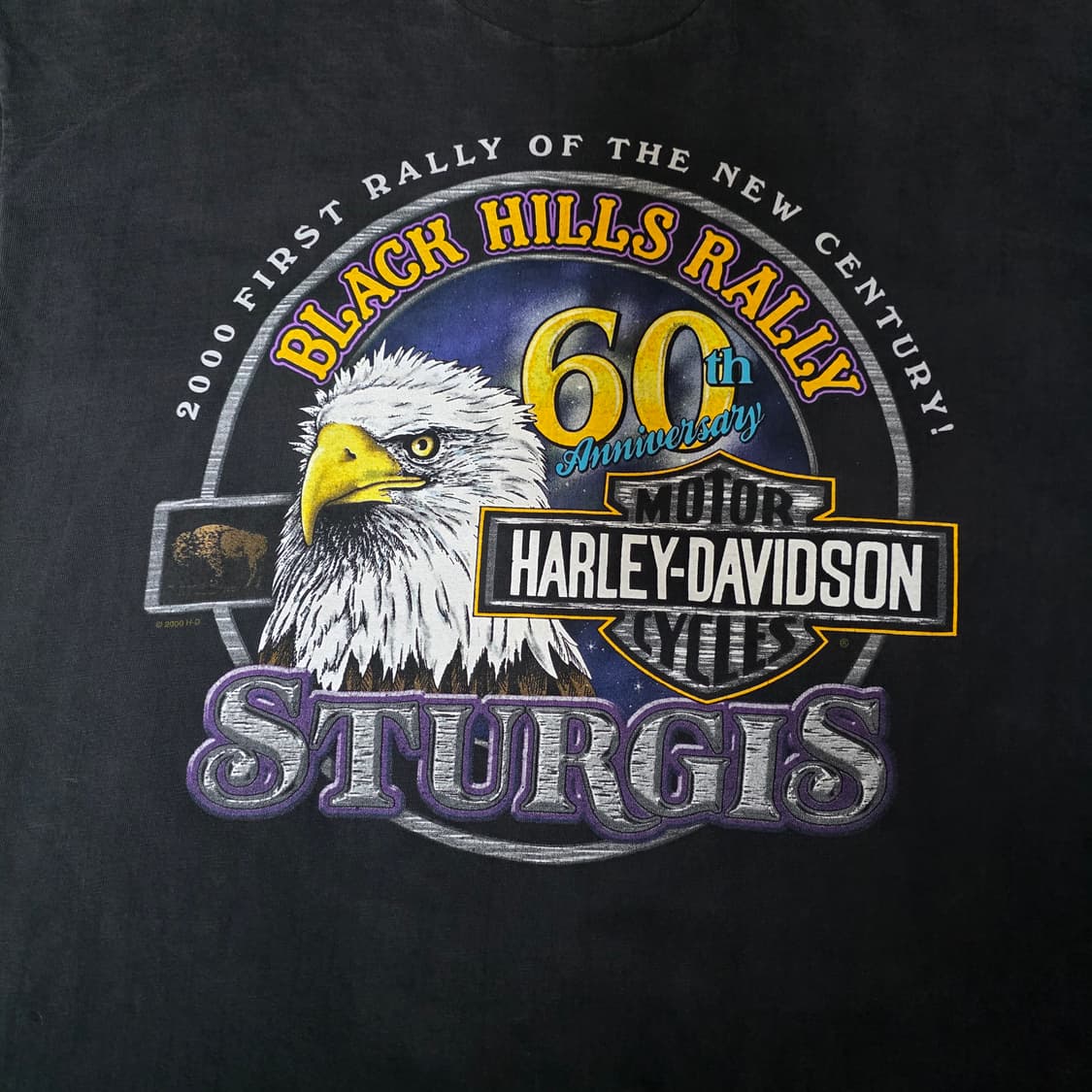 [XL] 00s 빈티지 할리데이비슨 sturgis 60th 티셔츠 페이딩 상품이미지3