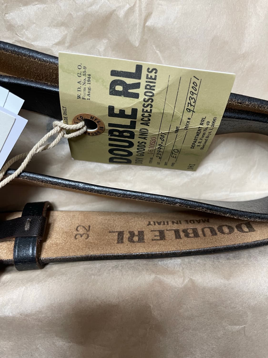 Rrl 빈센스벨트 블랙 32 국내새상품 상품이미지3