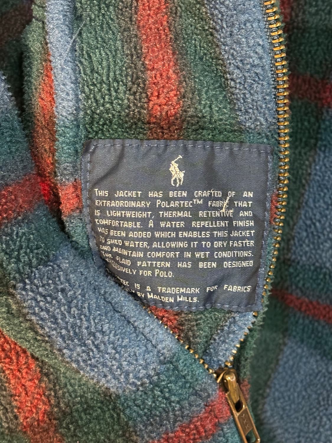 90s POLO 폴로 체크 플리스 스윙탑 드리즐러 빈티지 자켓 상품이미지8