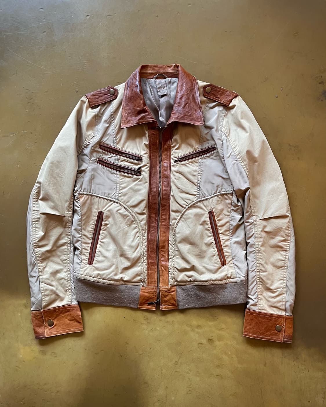 COMME CA ISM Leather Trim Trucker Jacket 상품이미지3