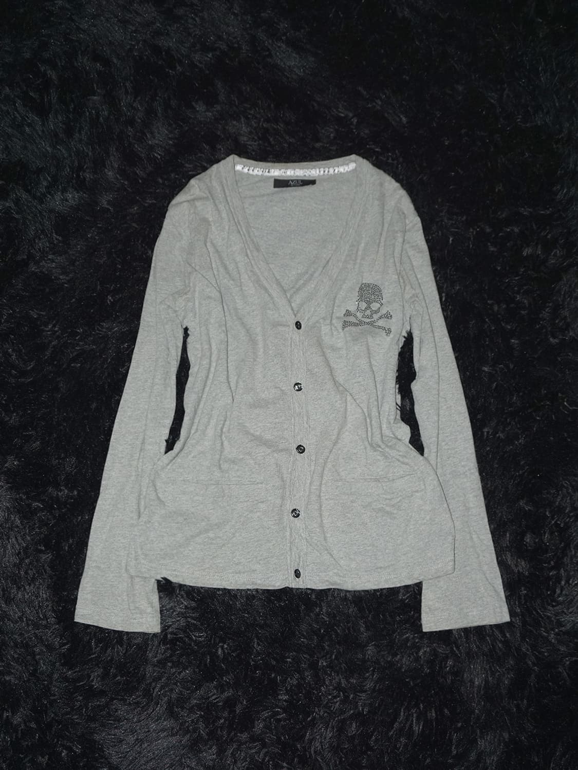 (azul) punk rhinestone cardigan  상품이미지4