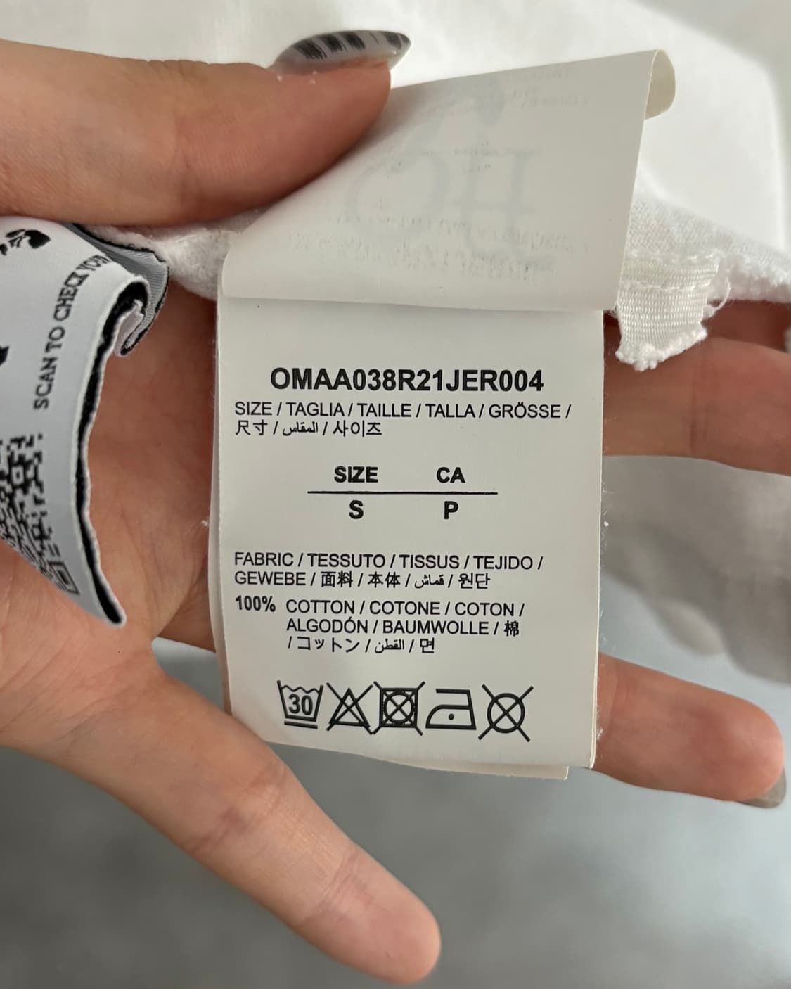 Off-White 오프화이트 화이트 핸드 애로우 티셔츠 상품이미지6