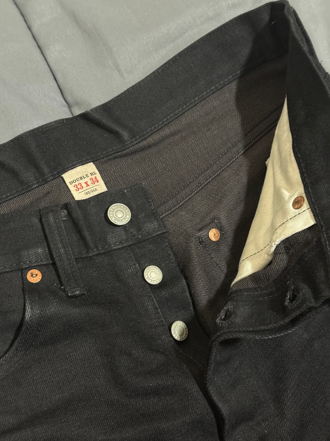 [33x34] RRL 빈티지 파이브포켓 블랙 온 블랙 진 상품이미지1