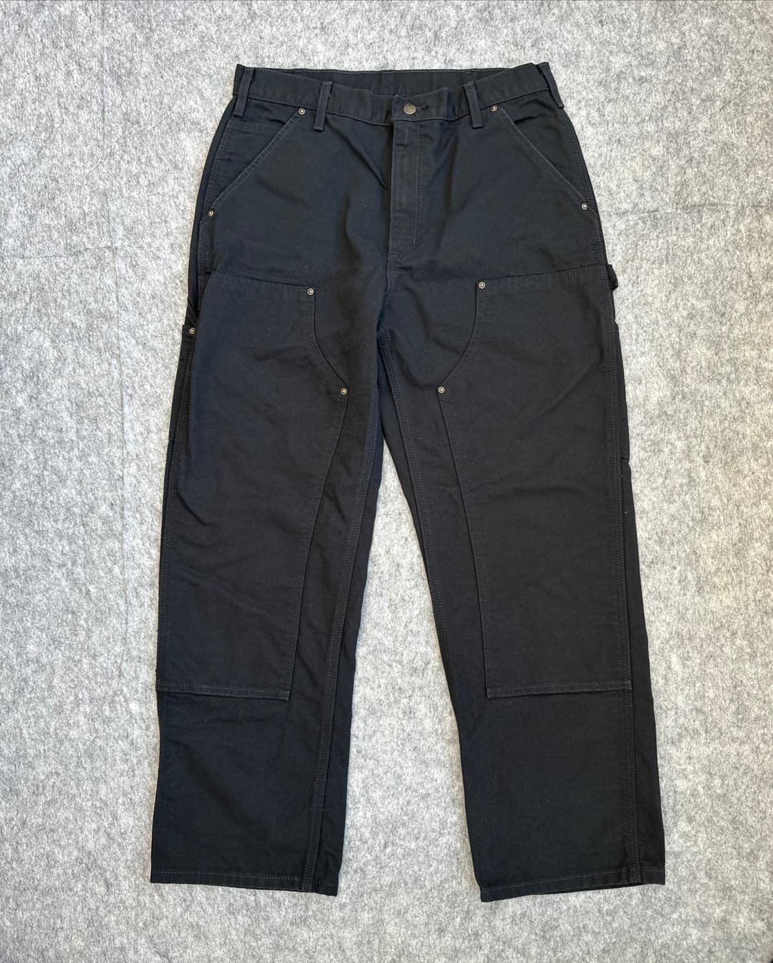 [33]칼하트 B136 BLK 블랙 더블니 카펜더 팬츠 상품이미지1