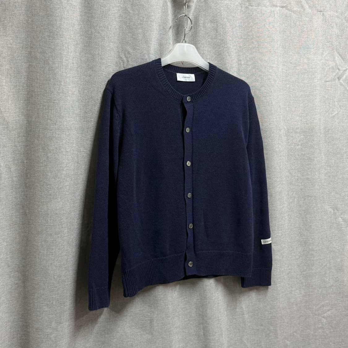 [M/오버핏] 르마드(LEMARD) 라운드 니트 가디건 상품이미지2
