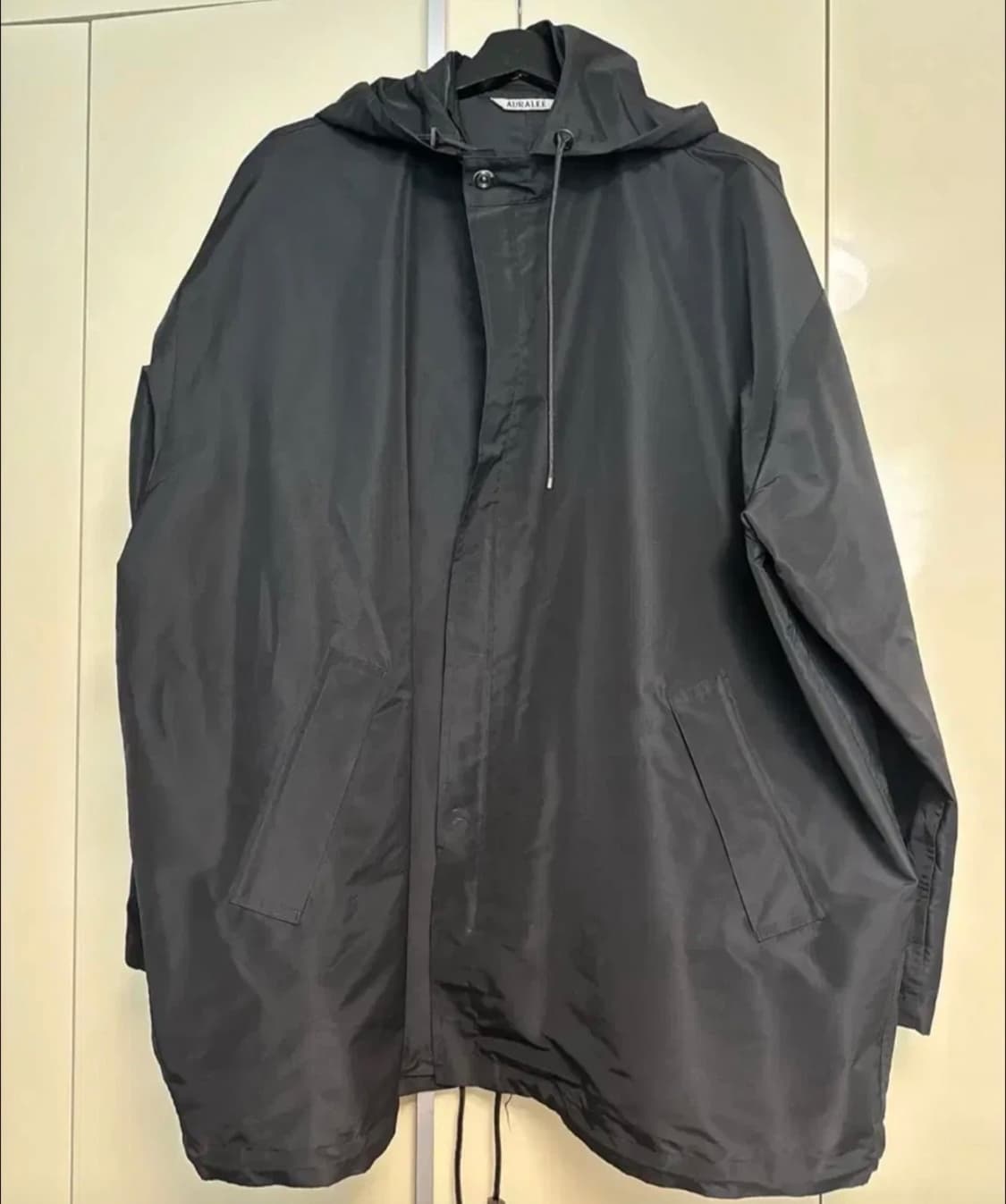 오라리 실크 후디드 블루종 블랙 색상 5사이즈 상품이미지2