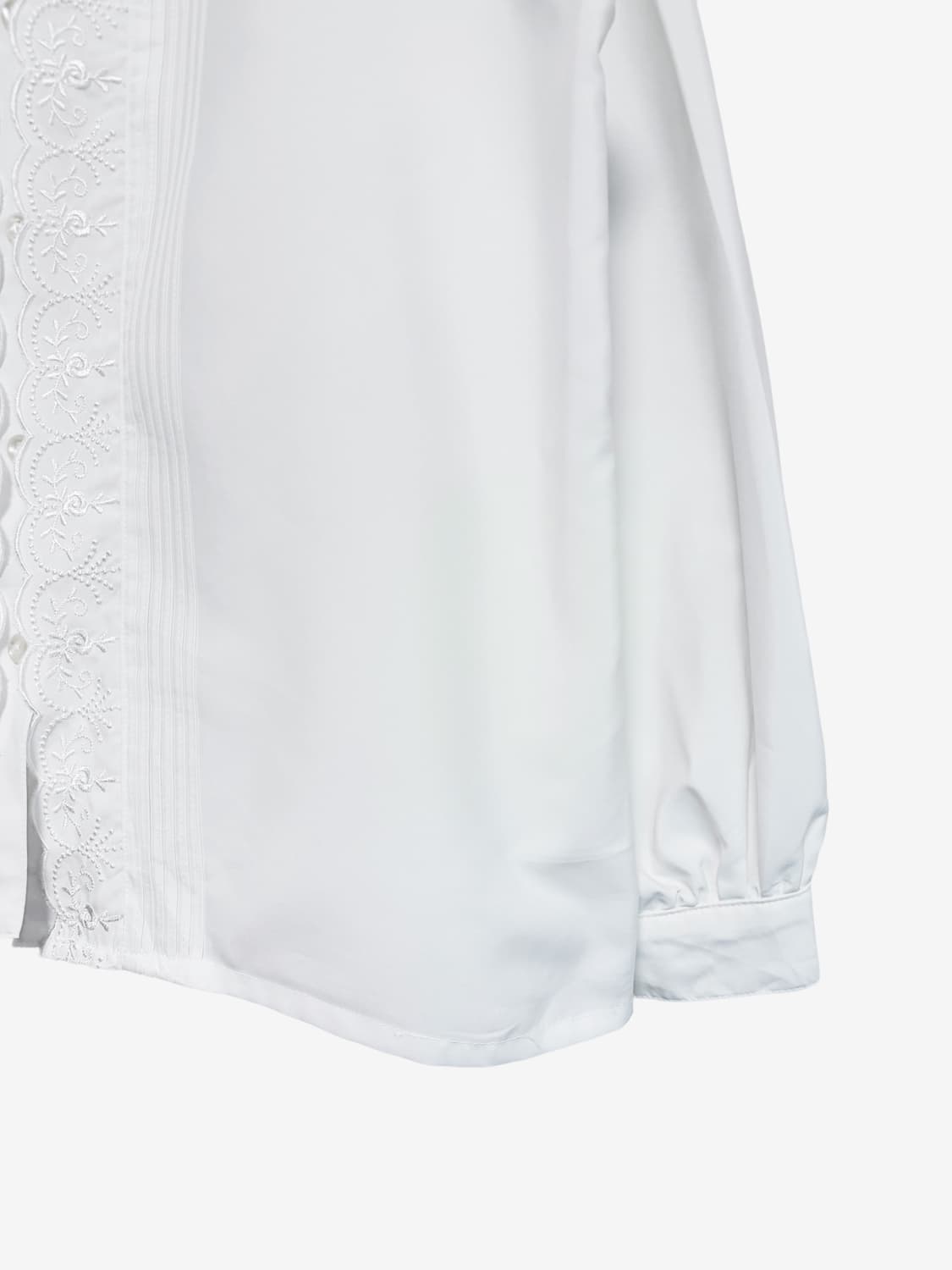 Lace Collar Point Blouse - White 상품이미지6
