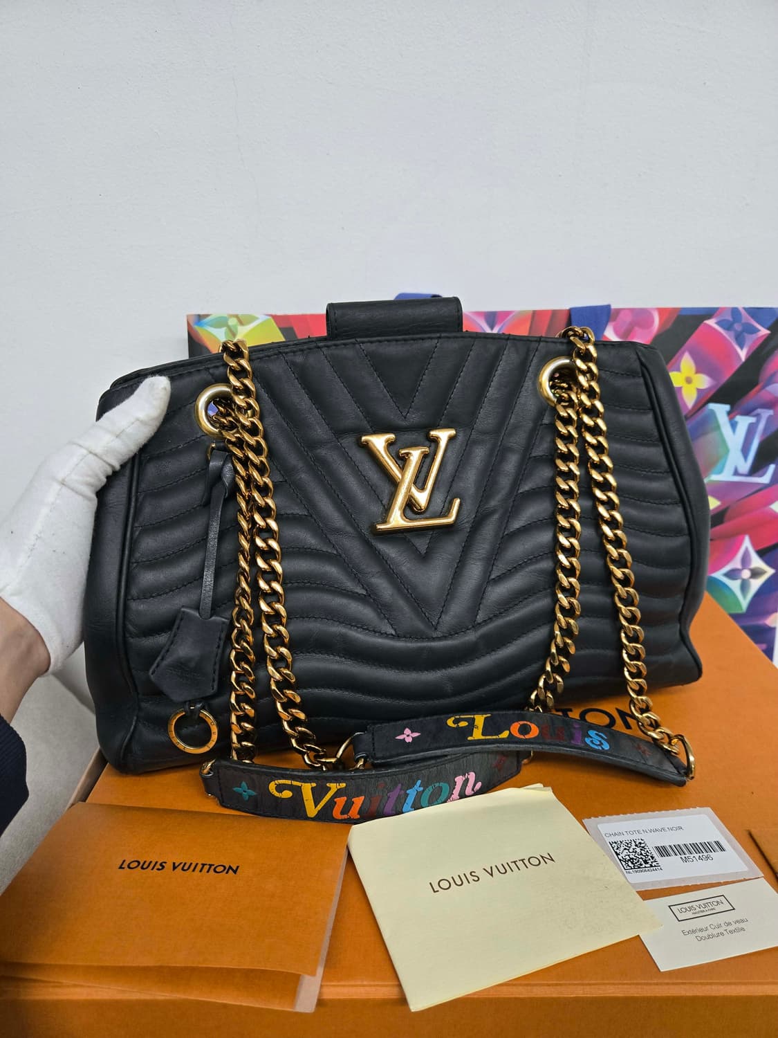 [보증서 정품] 루이비통 뉴 웨이브 체인 숄더백 상품이미지1