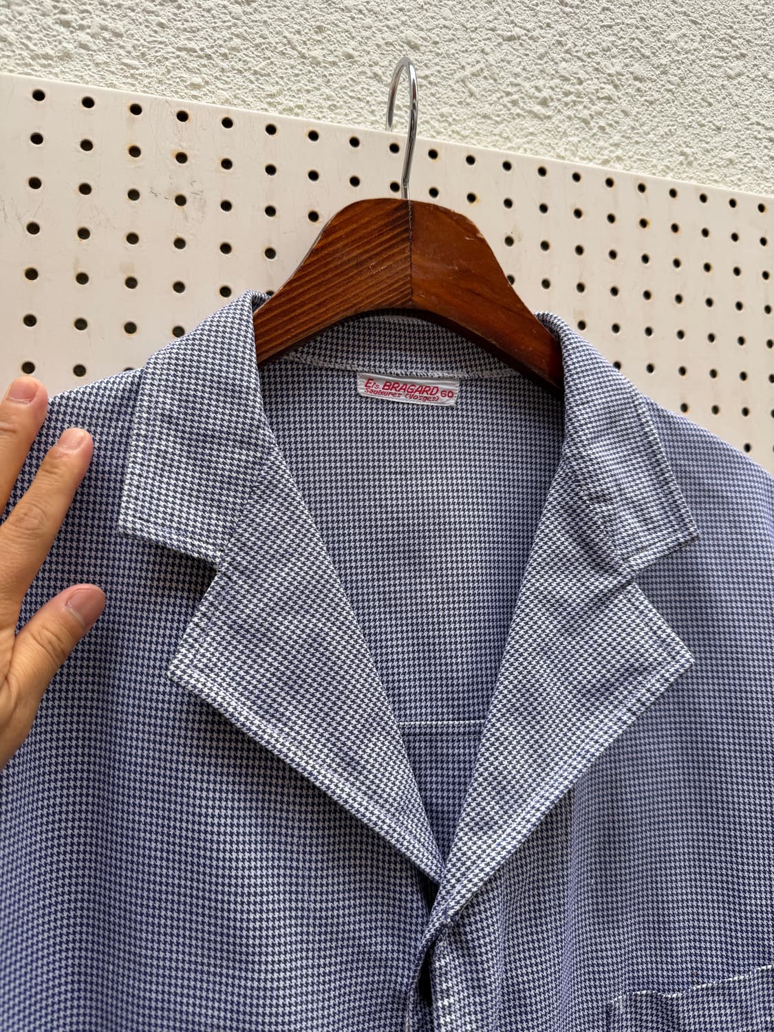 1950s Ets.BRAGARD HOUNDTOOTH 50s프렌치워크자켓 상품이미지7
