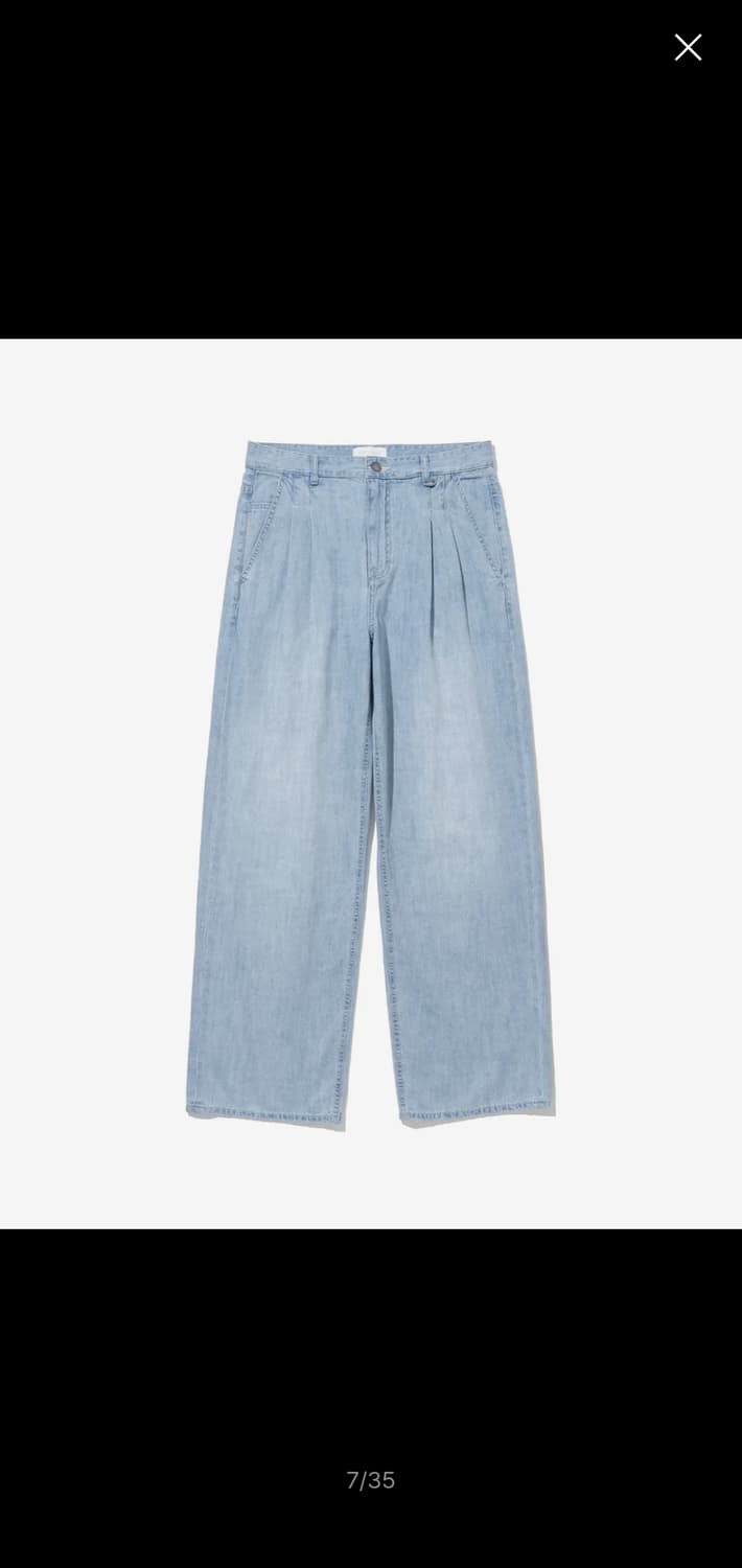 포트너스 Light Two Tuck Wide Jeans 상품이미지5