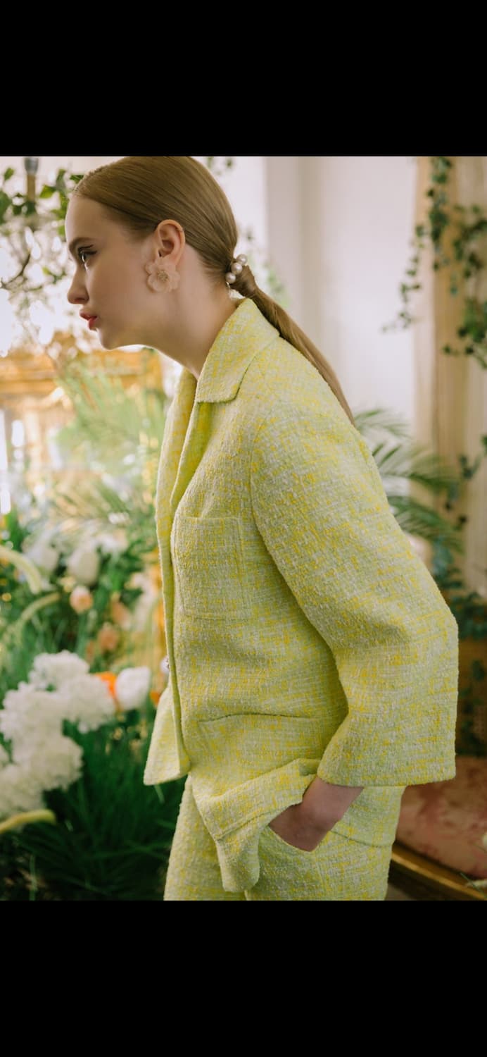 앤디앤댑 플라워버튼 트위드 자켓 66사이즈 상품이미지3