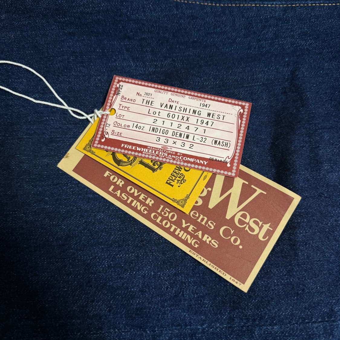 [33]프리휠러스 "Lot.601XX 1947" 원워시 데님 팬츠 상품이미지9