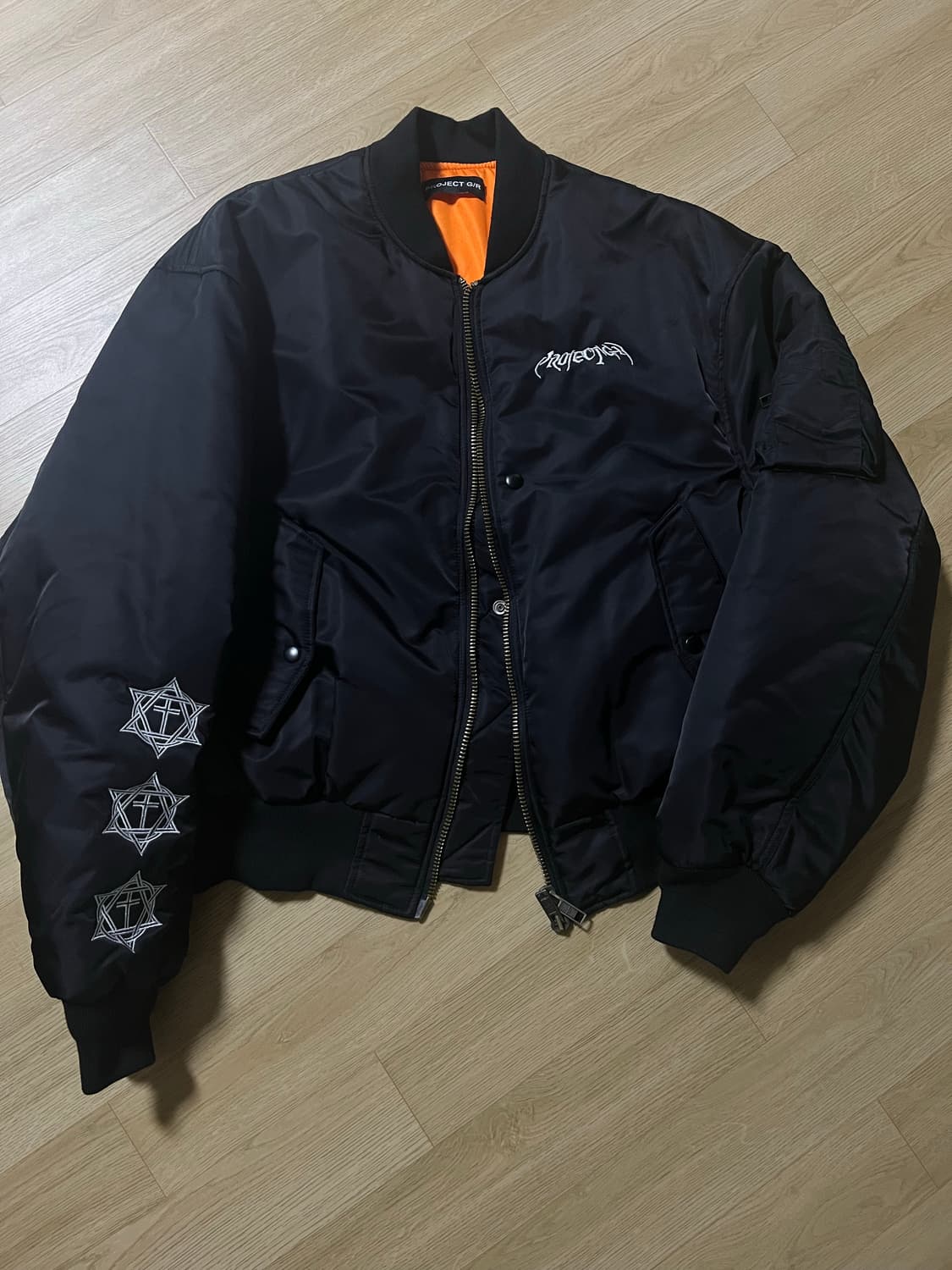 프로젝트지알 메탈릭 봄버 자켓 2사이즈  상품이미지1
