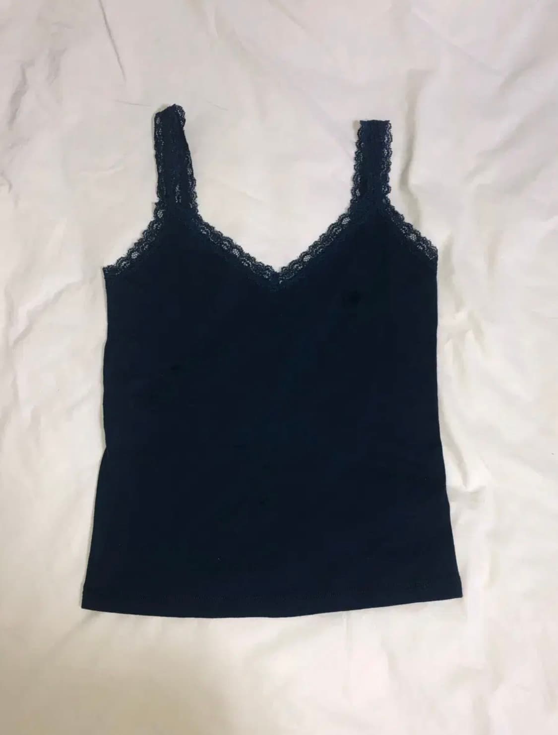 브랜디멜빌 레이스 나시 슬리브리스 탱크탑 네이비 상품이미지1