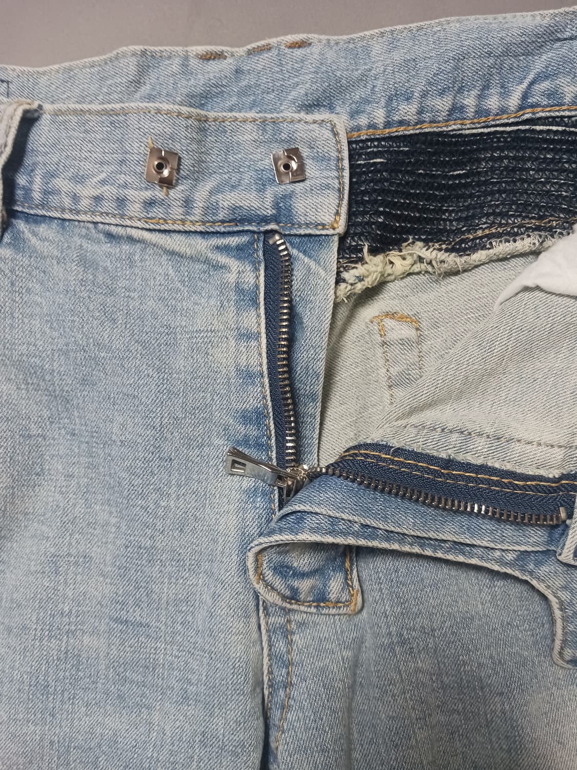 [36] 발망 연청 스크래치 바이커진 청바지 상품이미지6