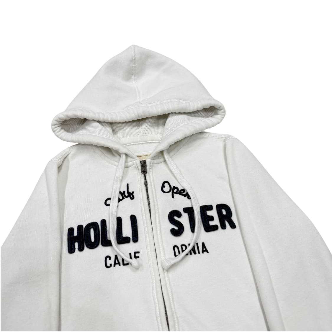 홀리스터 빈티지 Y2K 딱붙핏 스펠로고 기모 후드집업 자켓 XS 상품이미지2