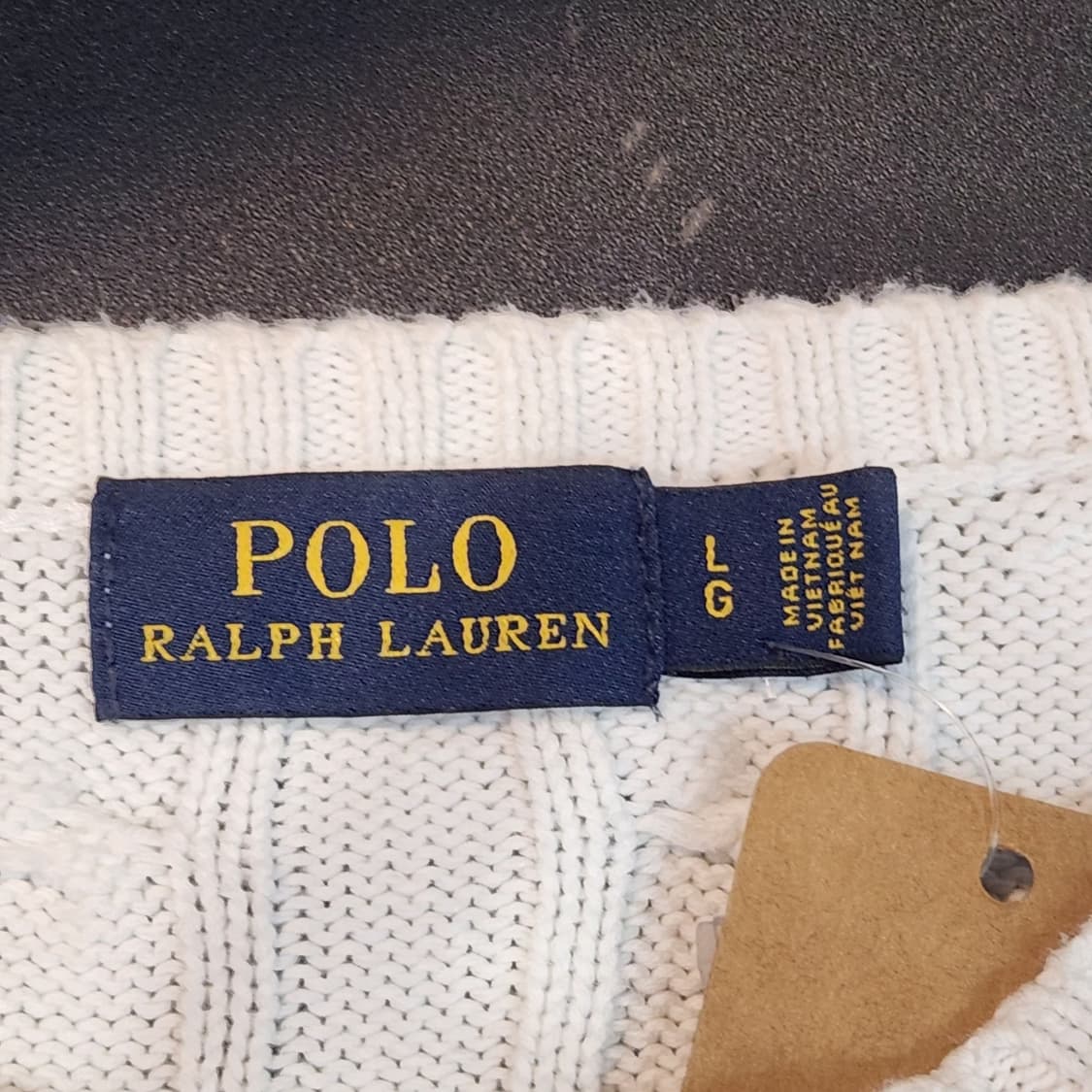 폴로 랄프로렌 케이블 니트 화이트 (L) 상품이미지3