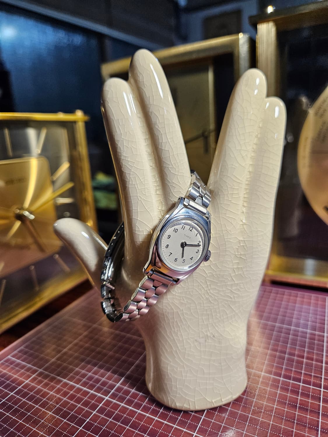 타이맥스 빈티지 핸드와인딩( 수동) 여성 시계 메탈밴드 상품이미지1