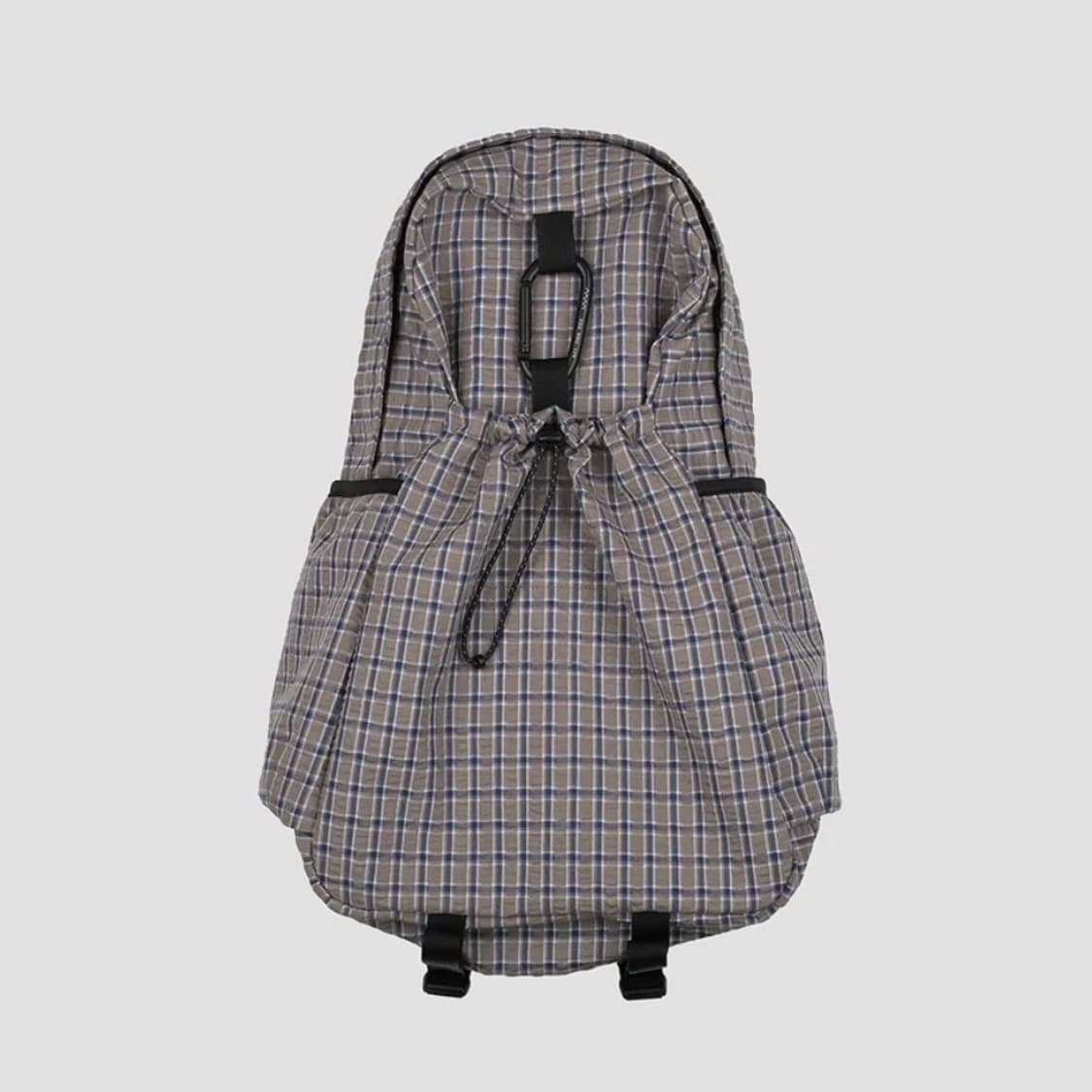 mmo backpack cotton check 3layer / cocoa 상품이미지1