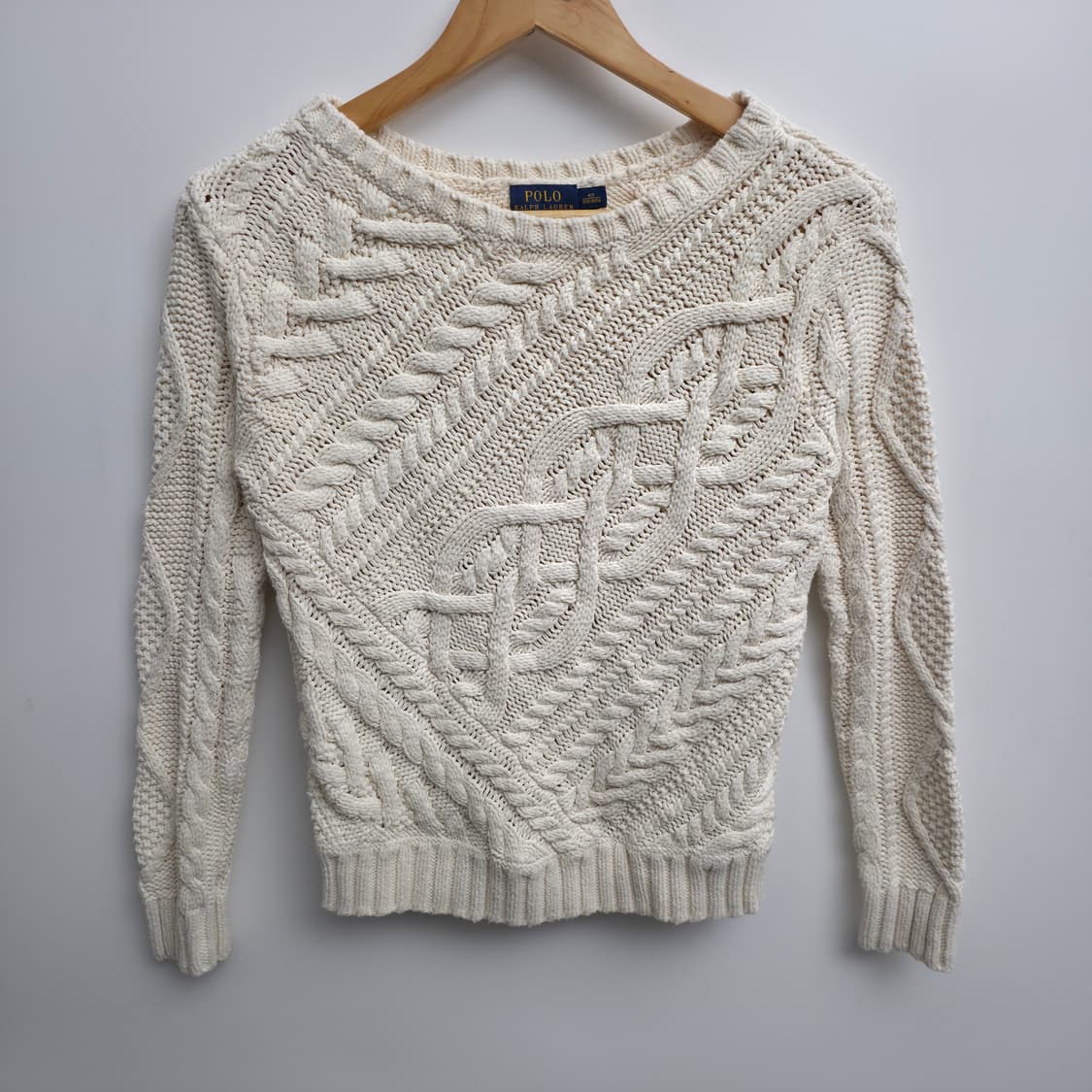 [XS] 폴로 랄프로렌 케이블 니트 아이보리 상품이미지1
