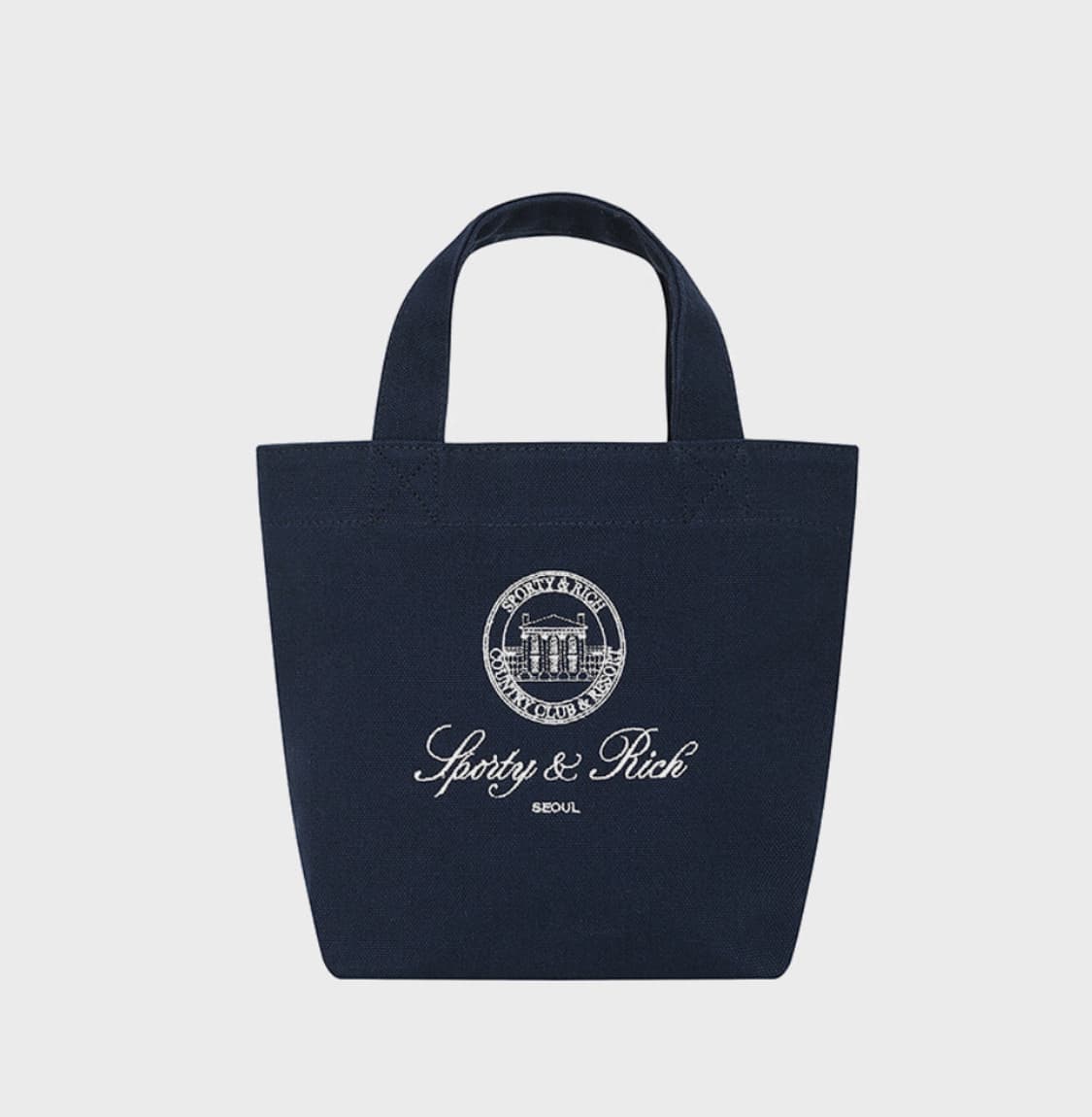 스포티앤리치 서울 익스클루시브 미니 토트백 네이비 상품이미지1