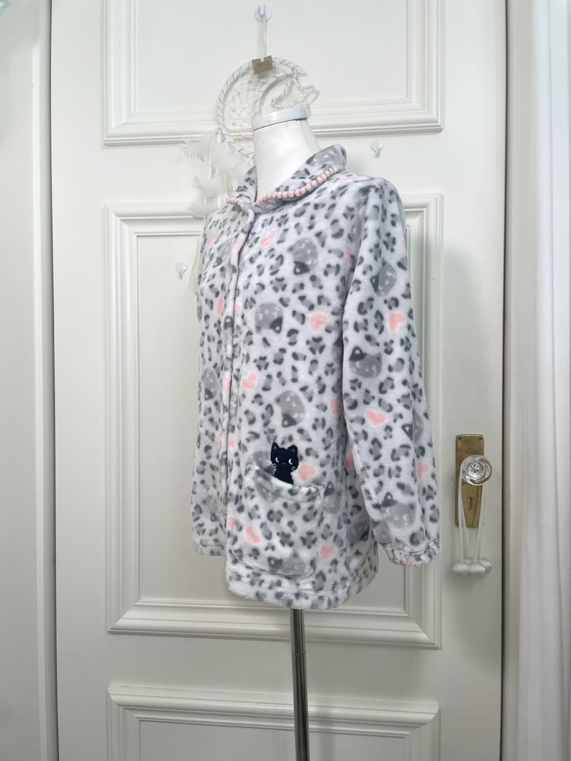 gray leopard pink heart cat point homewe 상품이미지2