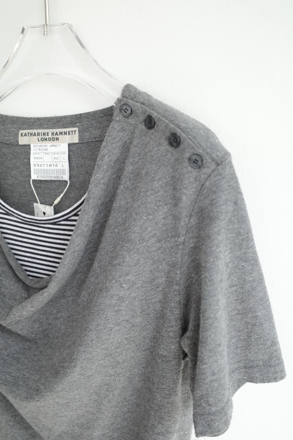 Cut & sewn drape t-shirt 상품이미지6
